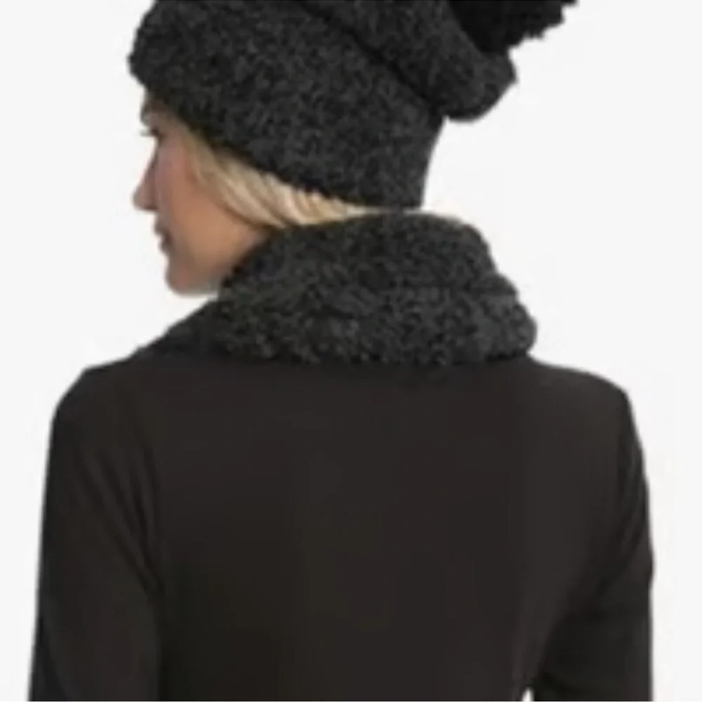 NWT Barefoot Dreams Espresso Cocoa Cozy Chic Scarf & Hat‎ Set Stocking Stuffer